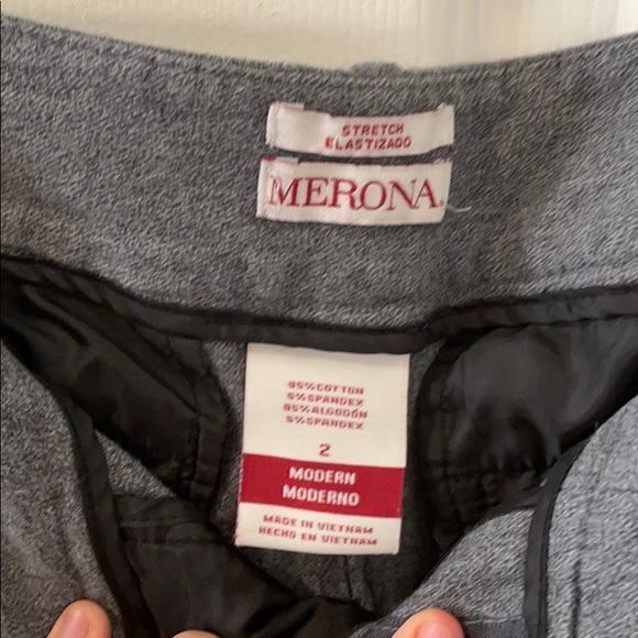 Grey Work Cropped Slacks - Picture 2 of 4